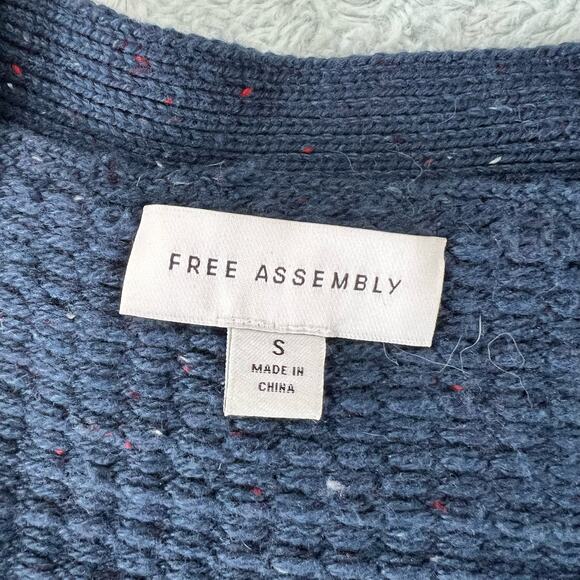 Free Assembly Navy Blue women’s Cardigan sweater oversized Small - Picture 6 of 7